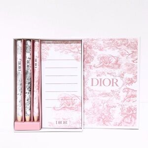 Dior Pink & White Toile Stationery Set